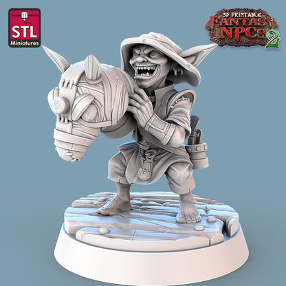 Taxadermist NPC Set | Tabletop Scale | D&D TTRPG Miniature | STL Miniatures