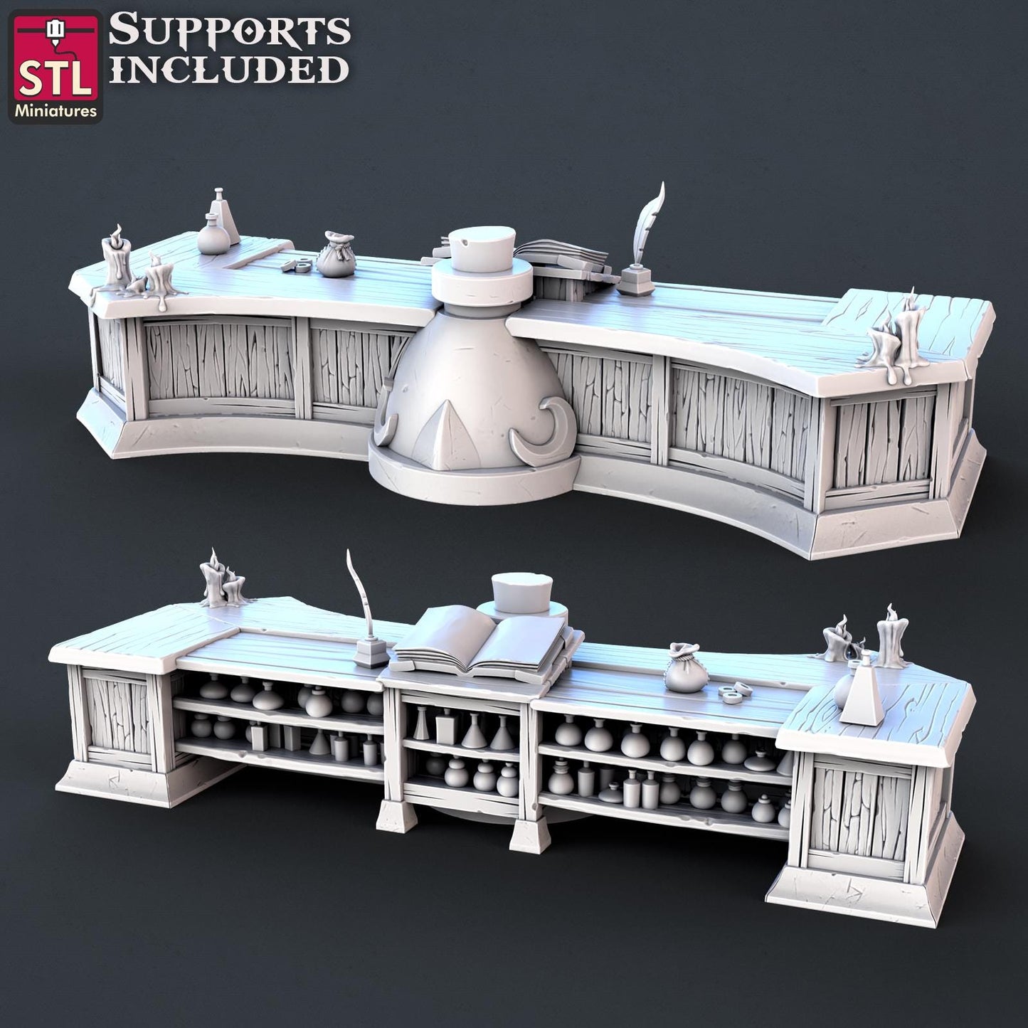 Toxic Vendor Seller NPC Set | Tabletop Scale | D&D TTRPG Miniature | STL Miniatures