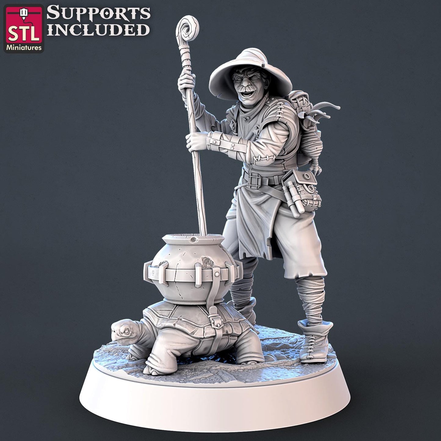 Toxic Vendor Seller NPC Set | Tabletop Scale | D&D TTRPG Miniature | STL Miniatures