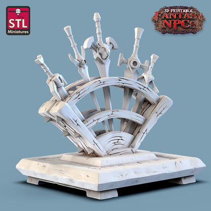 Weapons Merchant NPC Set | Tabletop Scale | D&D TTRPG Miniature | STL Miniatures