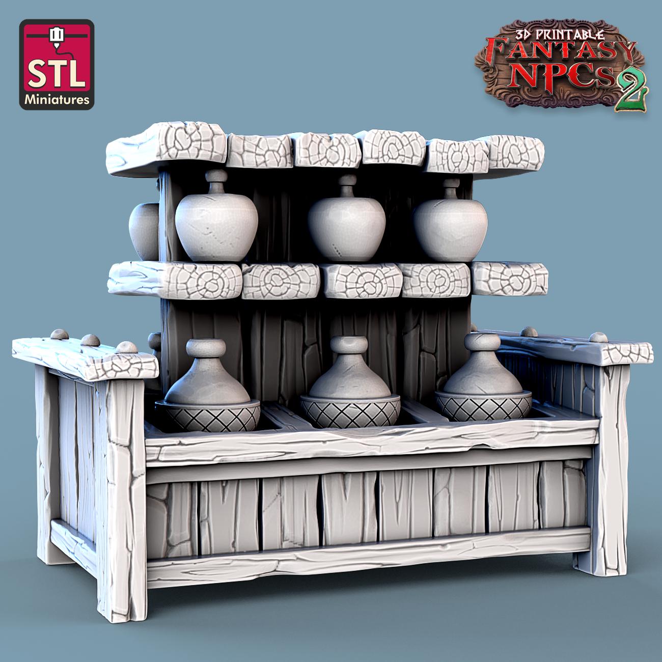 Winemakers NPC Set | Tabletop Scale | D&D TTRPG Miniature | STL Miniatures