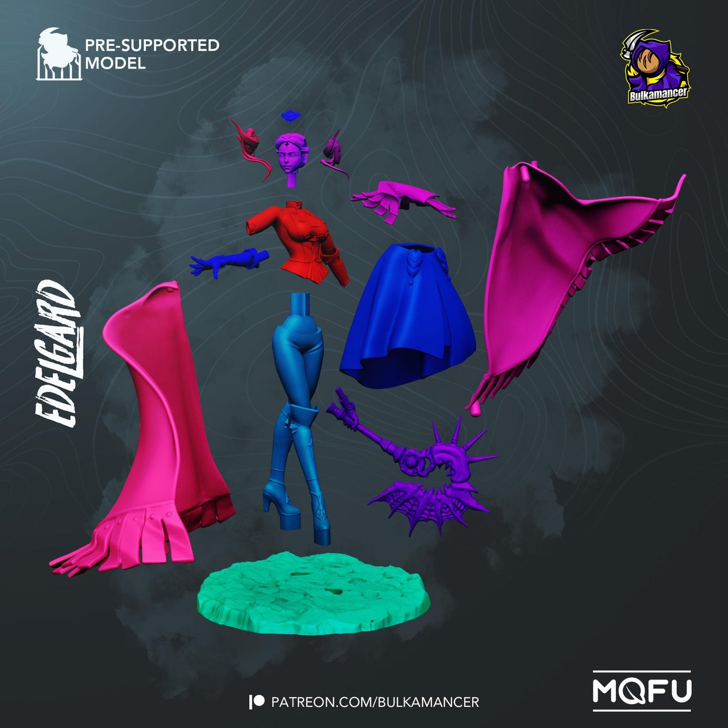 Fiery Empress | Resin Garage Kit Sculpture Anime Video Game Fan Art Statue | Bulkamancer Sculpts