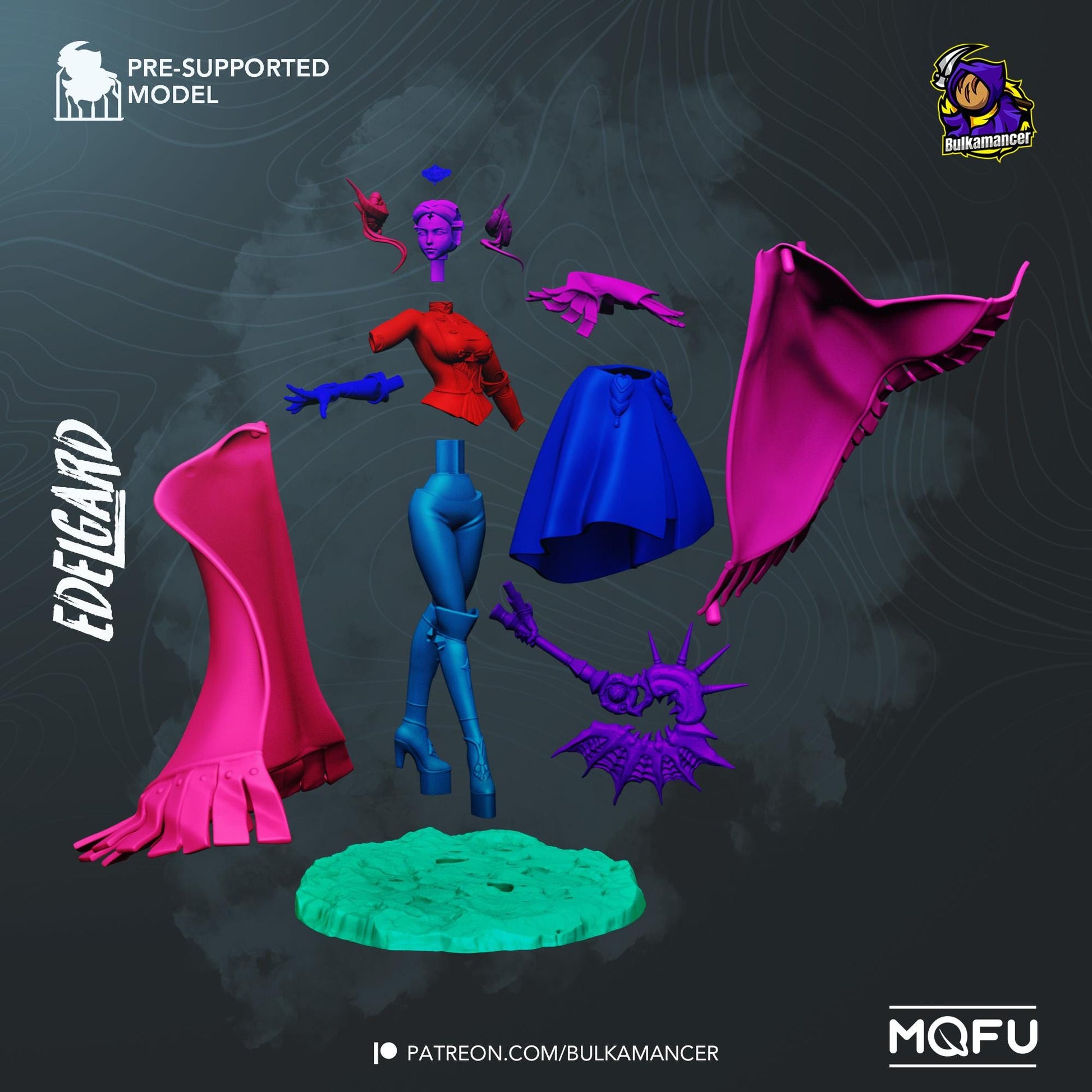 Fiery Empress | Resin Garage Kit Sculpture Anime Video Game Fan Art Statue | Bulkamancer Sculpts