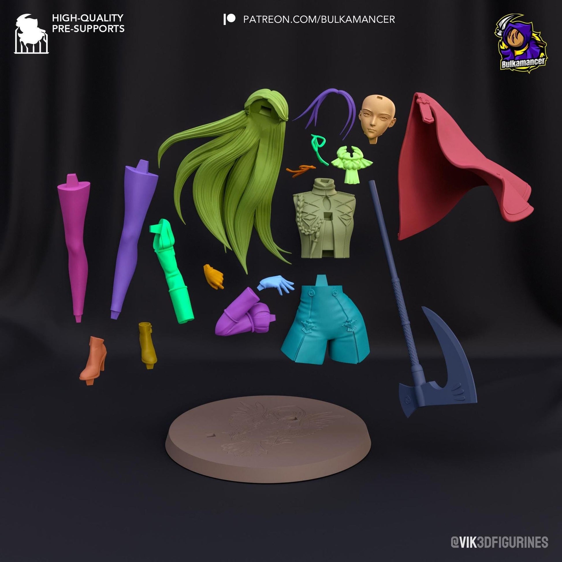 Fiery Student | Resin Garage Kit Sculpture Anime Video Game Fan Art Statue | Bulkamancer Sculpts