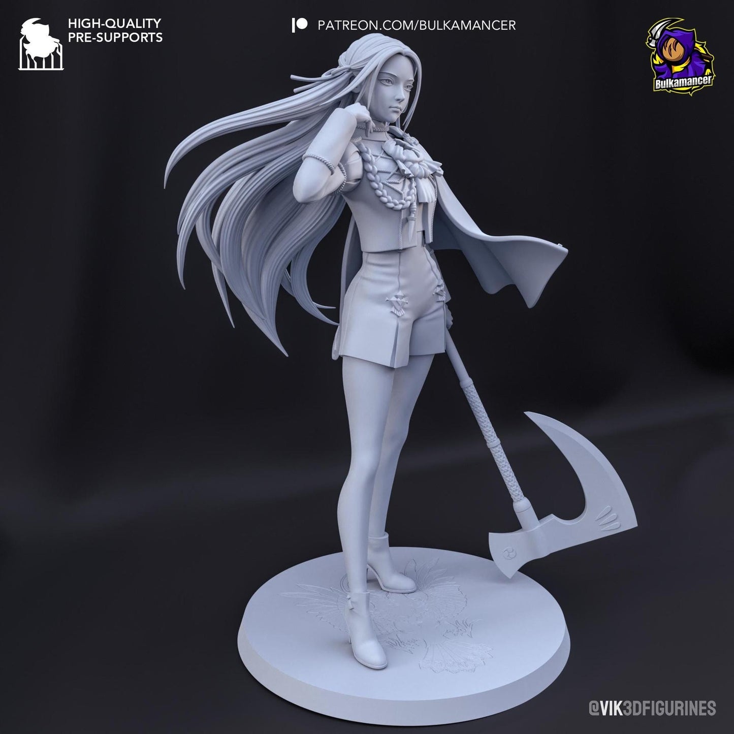 Fiery Student | Resin Garage Kit Sculpture Anime Video Game Fan Art Statue | Bulkamancer Sculpts