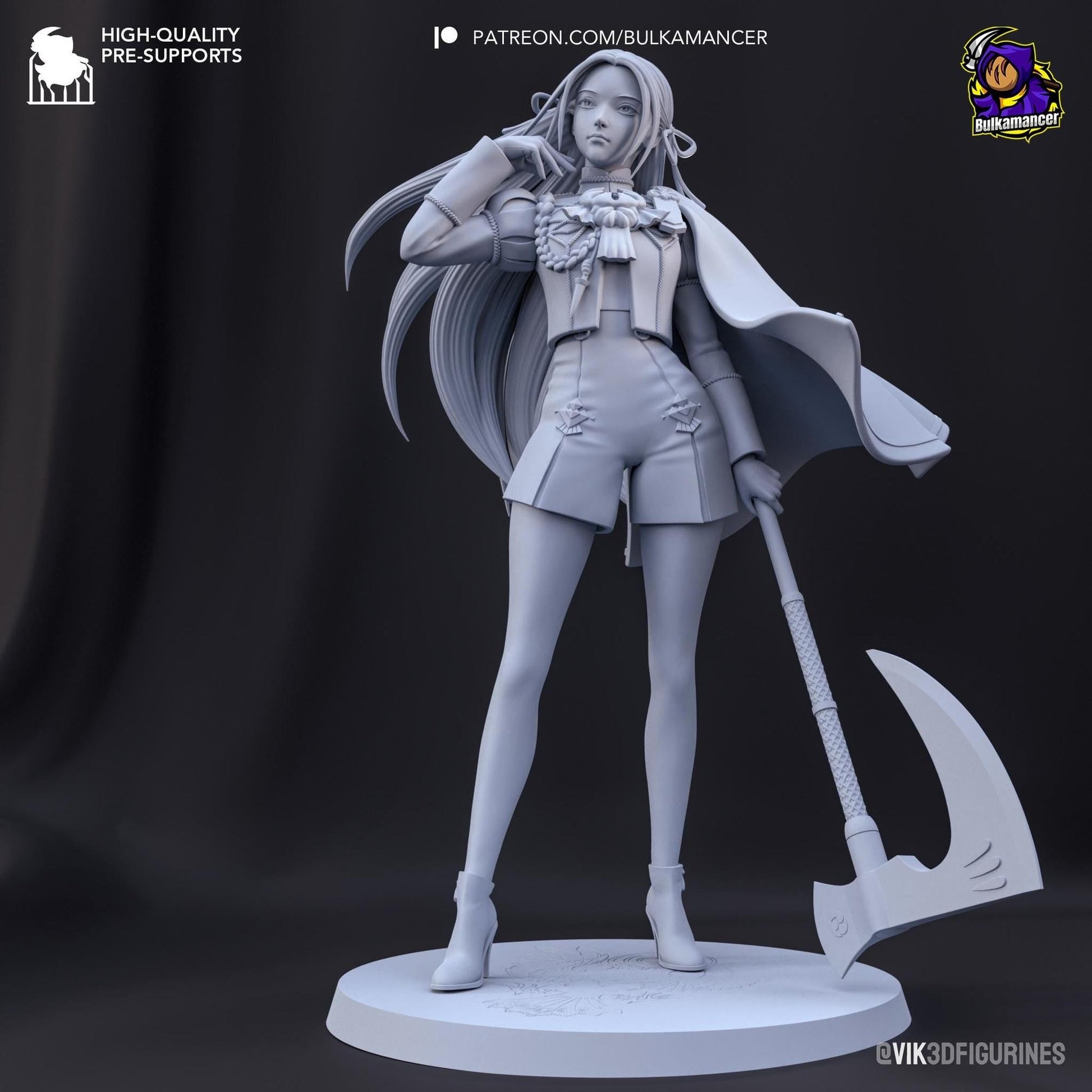 Fiery Student | Resin Garage Kit Sculpture Anime Video Game Fan Art Statue | Bulkamancer Sculpts