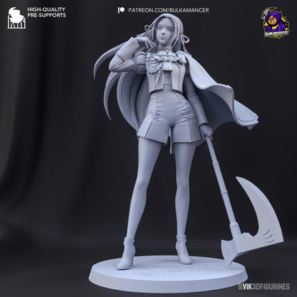 Fiery Student | Resin Garage Kit Sculpture Anime Video Game Fan Art Statue | Bulkamancer Sculpts