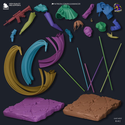 Forthright Rebel | Resin Garage Kit Sculpture Anime Video Game Fan Art Statue | Bulkamancer Sculpts