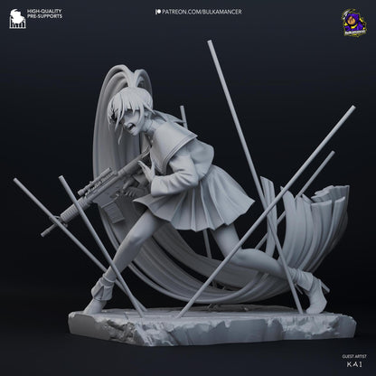 Forthright Rebel | Resin Garage Kit Sculpture Anime Video Game Fan Art Statue | Bulkamancer Sculpts