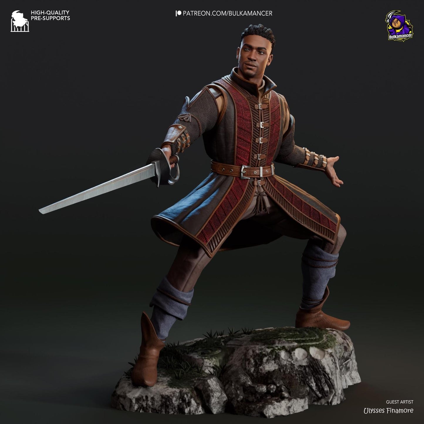 Frontier Warlock | Resin Garage Kit Sculpture Anime Video Game Fan Art Statue | Bulkamancer Sculpts