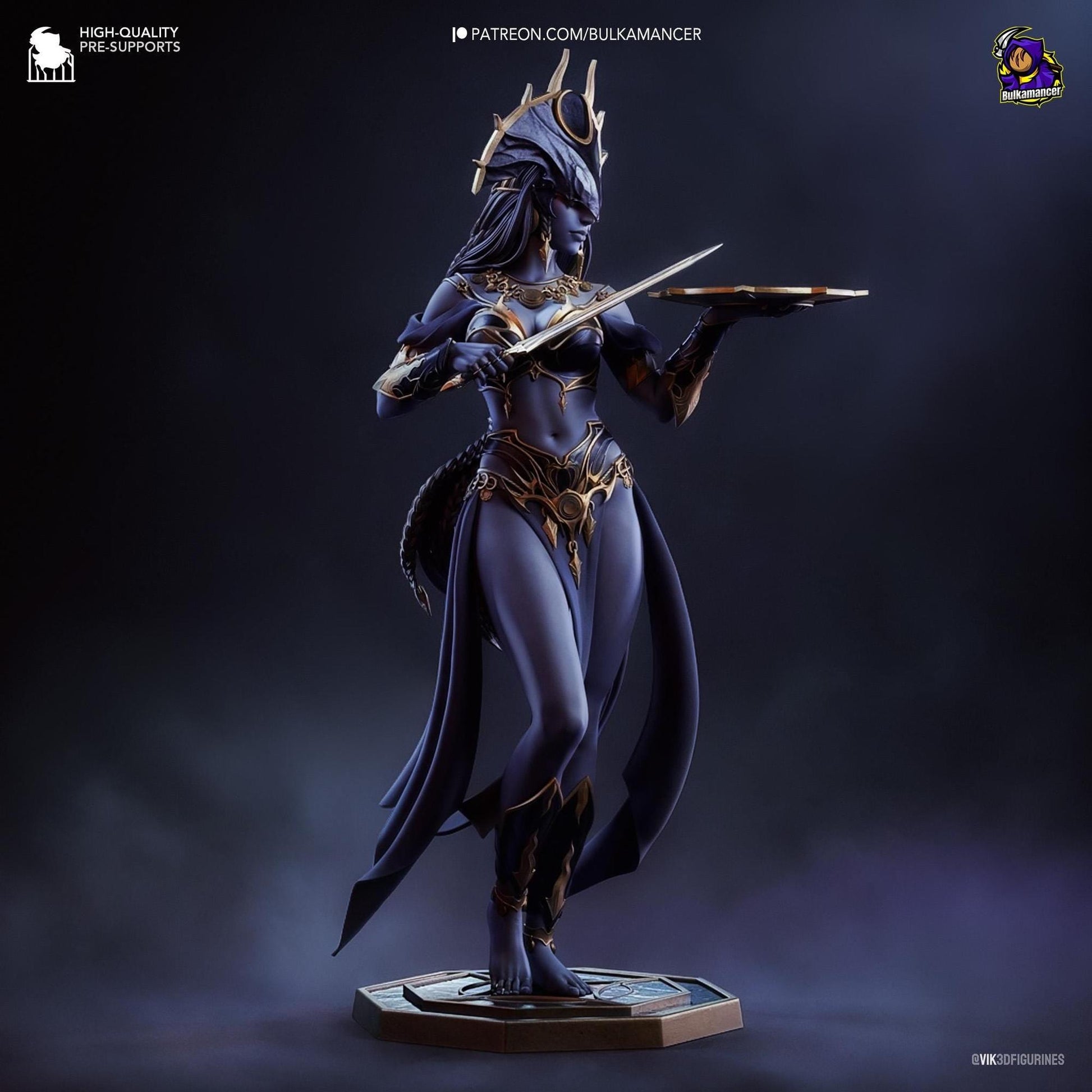 Goddess of Darkness | Resin Garage Kit Sculpture Anime Video Game Fan Art Statue | Bulkamancer Sculpts