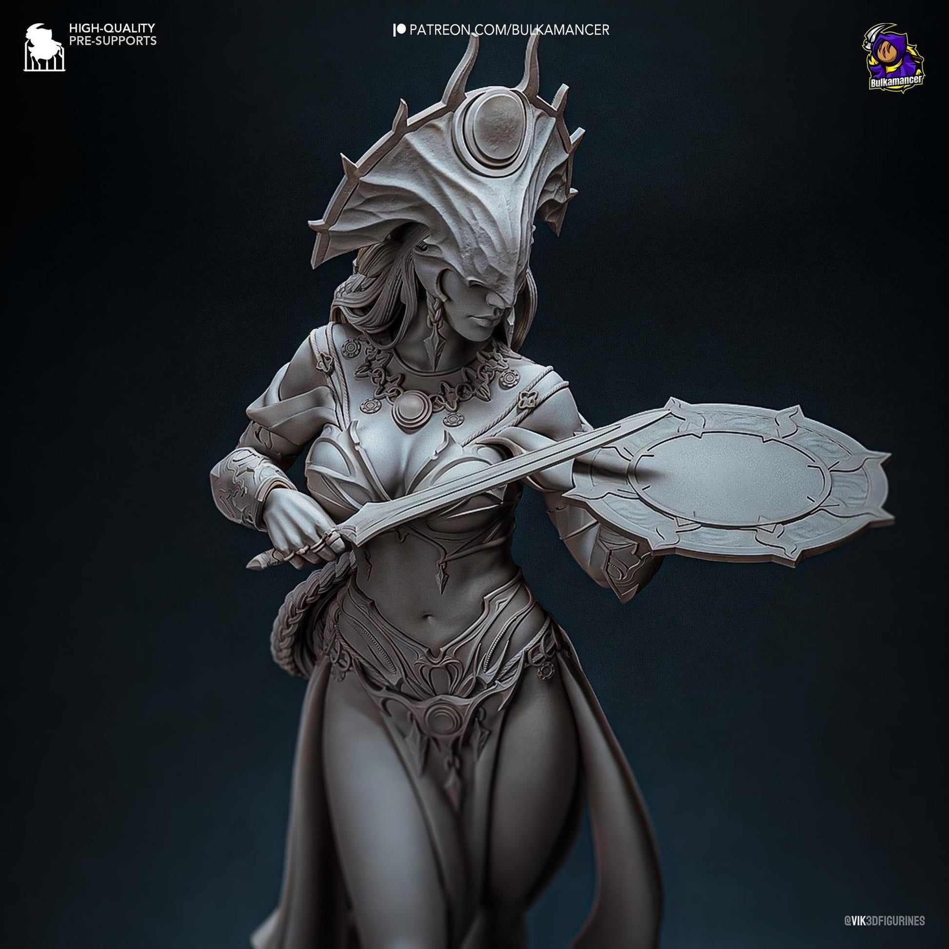 Goddess of Darkness | Resin Garage Kit Sculpture Anime Video Game Fan Art Statue | Bulkamancer Sculpts