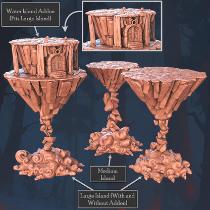 Floating Islands Build Your Own Set | Tabletop Scale | D&D TTRPG Miniature | STL Miniatures
