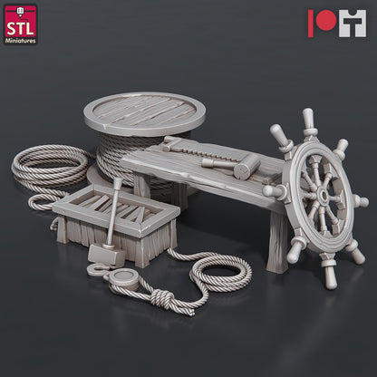 Airship Crew NPC Set | Tabletop Scale | D&D TTRPG Miniature | STL Miniatures