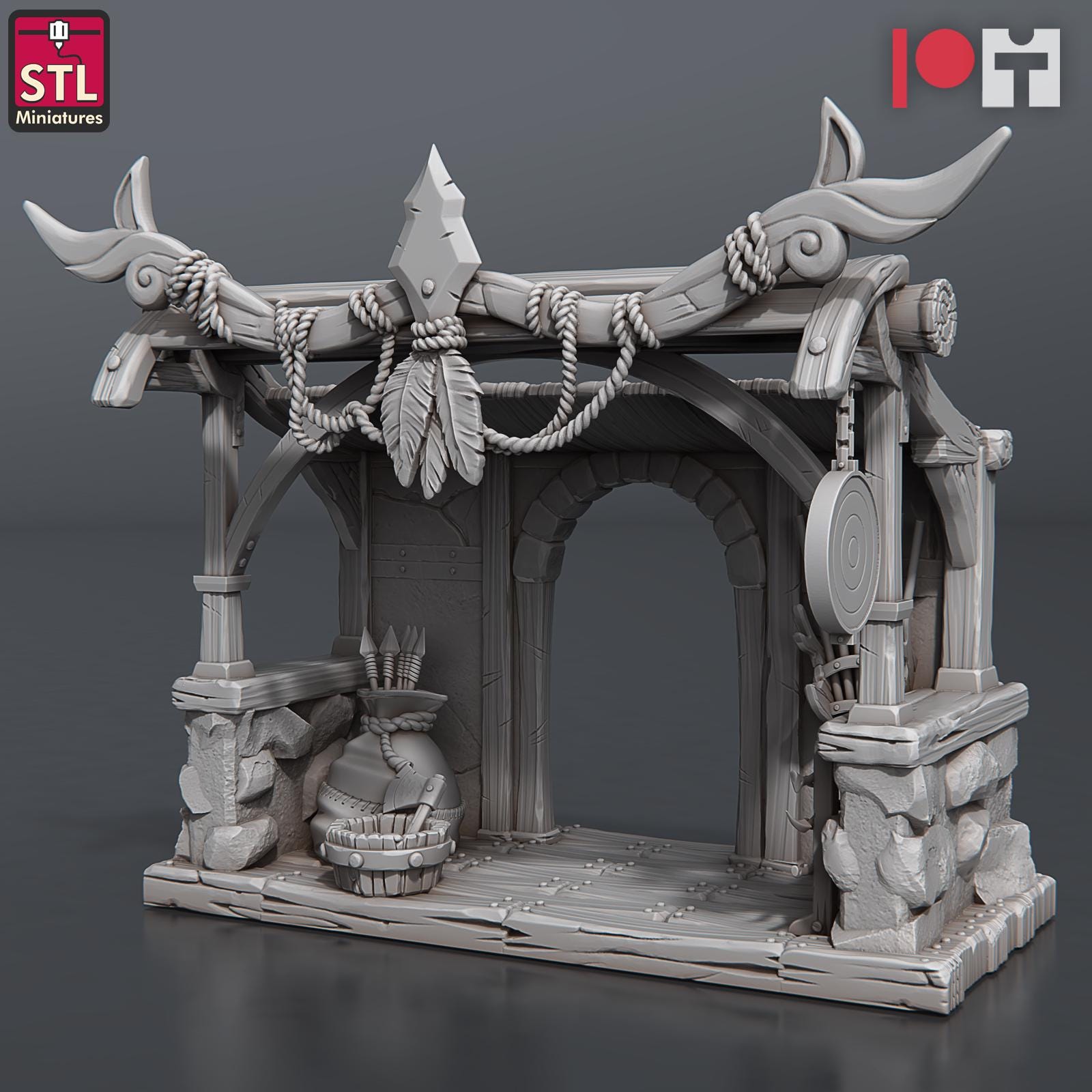 Arrows and Bow Maker NPC Set | Tabletop Scale | D&D TTRPG Miniature | STL Miniatures