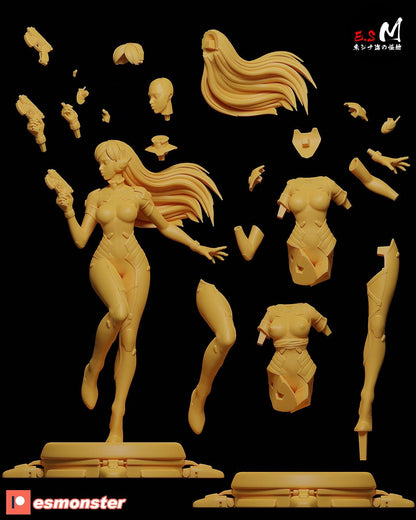 Pretty Mech Pilot | Resin Garage Kit Sculpture Anime Video Game Fan Art Statue | E.S Monster