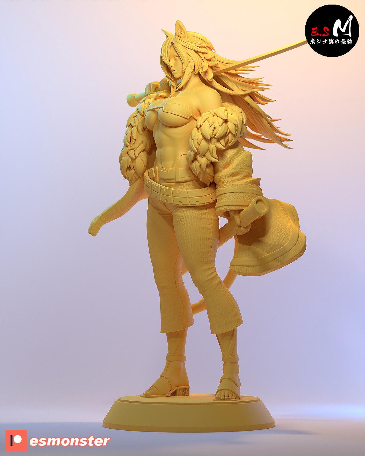 Bestial Sword Master | Resin Garage Kit Sculpture Anime Video Game Fan Art Statue | E.S Monster