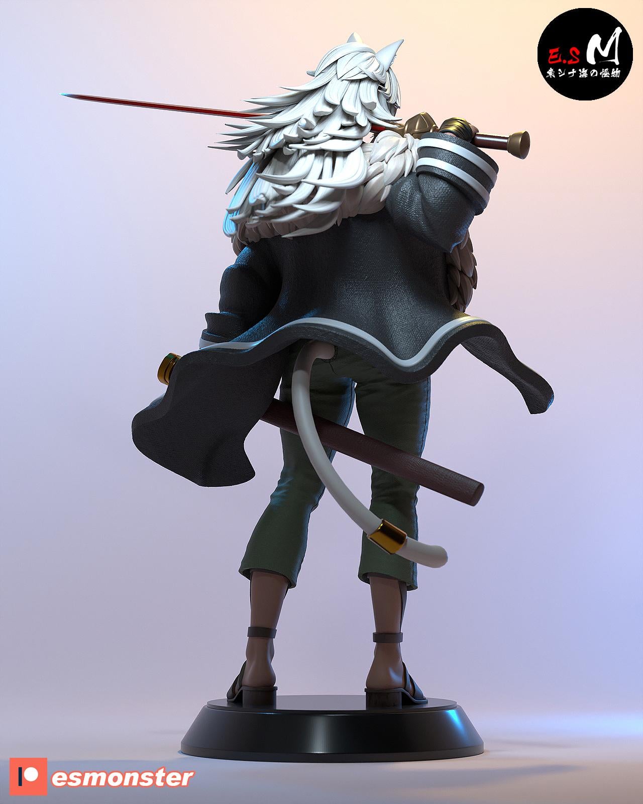 Bestial Sword Master | Resin Garage Kit Sculpture Anime Video Game Fan Art Statue | E.S Monster