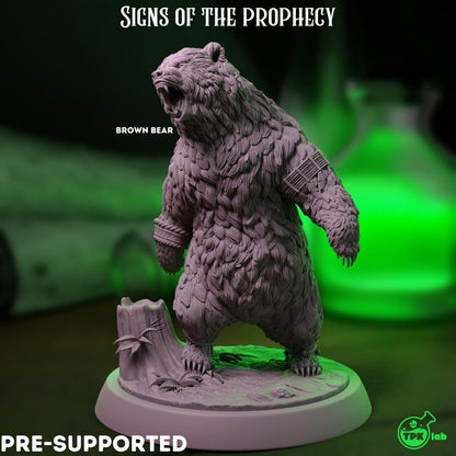 Bear Tamed Standing Beast Roar | Tabletop Gaming Miniature | TPKLab