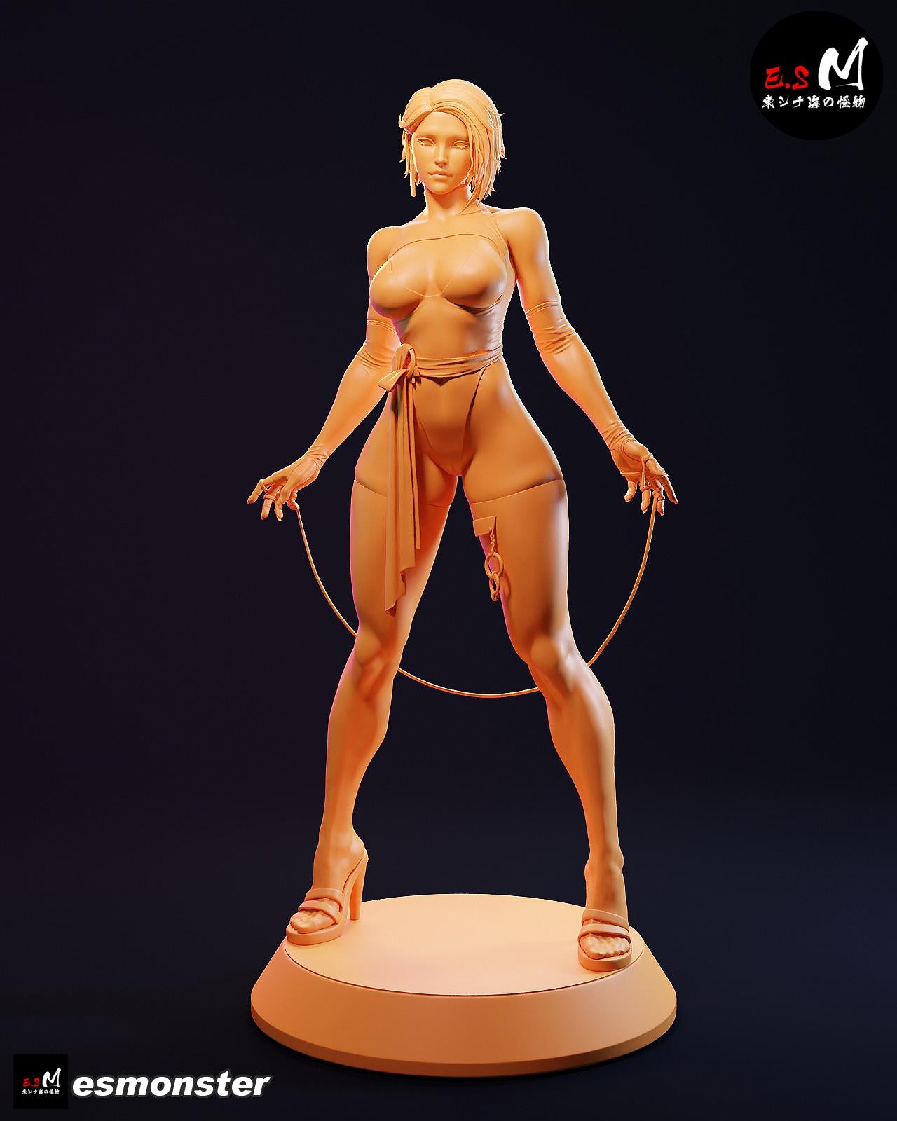 Line Girl | Resin Garage Kit Sculpture Anime Video Game Fan Art Statue | E.S Monster