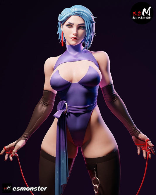 Line Girl | Resin Garage Kit Sculpture Anime Video Game Fan Art Statue | E.S Monster