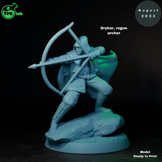 Drycar Rogue Archer, Spirit Guided | Tabletop Gaming Miniature | TPKLab