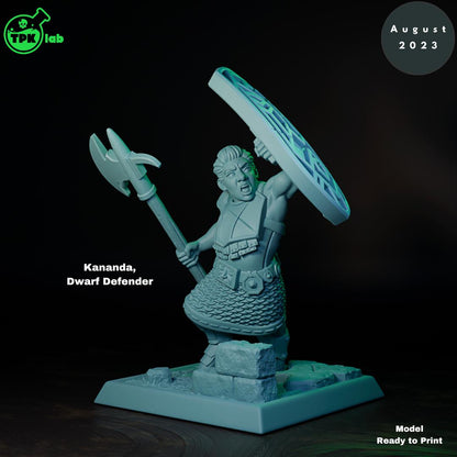 Dwarf Soldiers, Mounted, Unmounted, Fighters | Tabletop Gaming Miniature | TPKLab