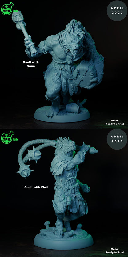 Gnoll Fighters, Corrupted Hyenas | Tabletop Gaming Miniature | TPKLab