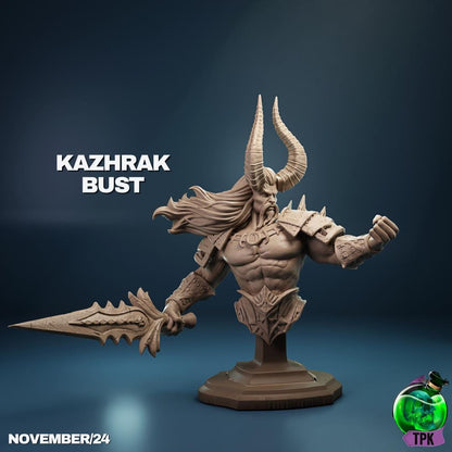 Kazhrak, Warlord of the Elemental Abyss Demon Devil | Tabletop Gaming Mini or Display Figure | TPKLab