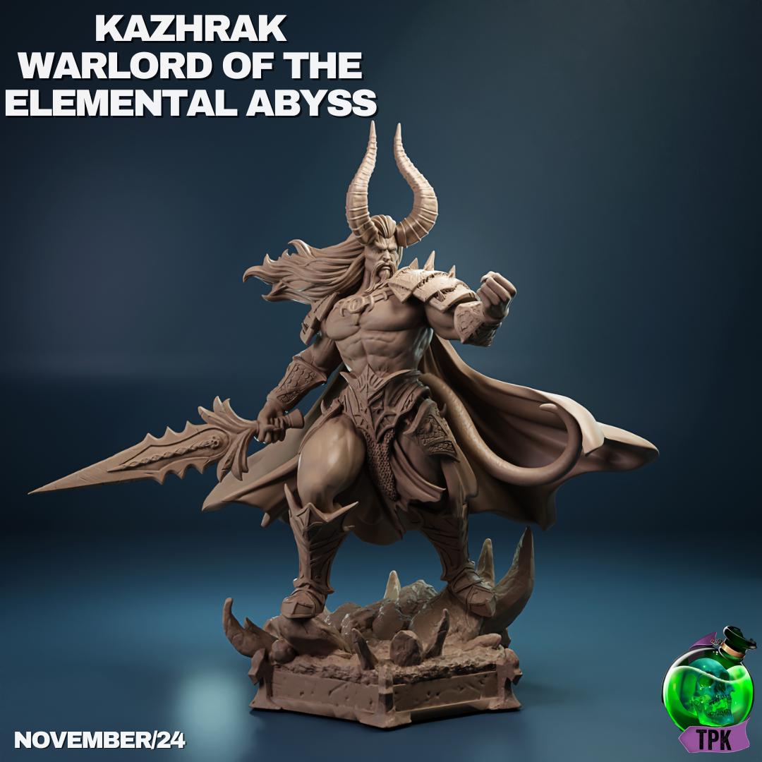 Kazhrak, Warlord of the Elemental Abyss Demon Devil | Tabletop Gaming Mini or Display Figure | TPKLab
