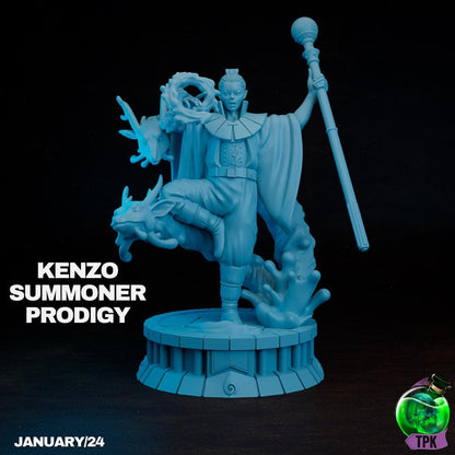 Prodigies, Kenzo Summoner, Liza Dragonblood | Tabletop Gaming Miniature | TPKLab