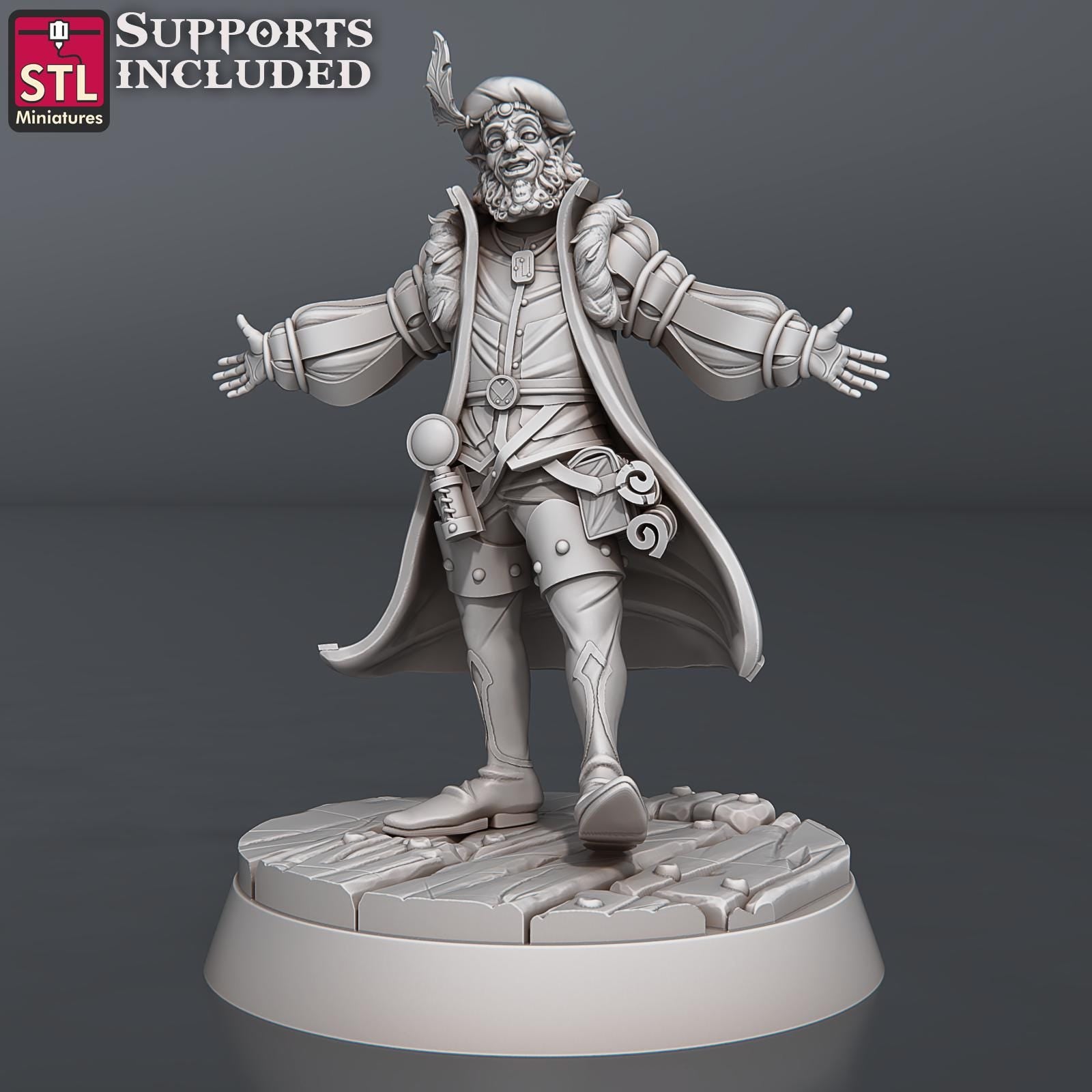 Antique Dealer NPC Set | Tabletop Scale | D&D TTRPG Miniature | STL Miniatures