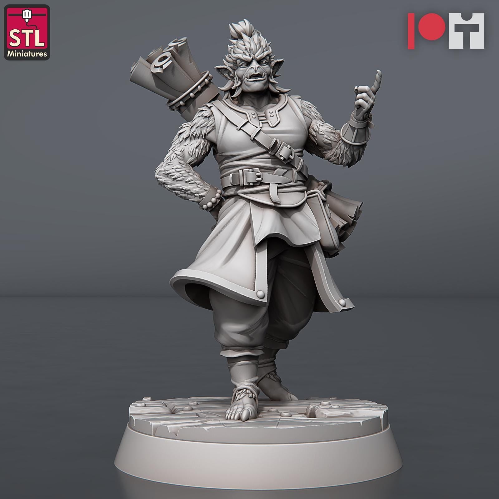 Bugbear Fabric Seller NPC Set | Tabletop Scale | D&D TTRPG Miniature | STL Miniatures