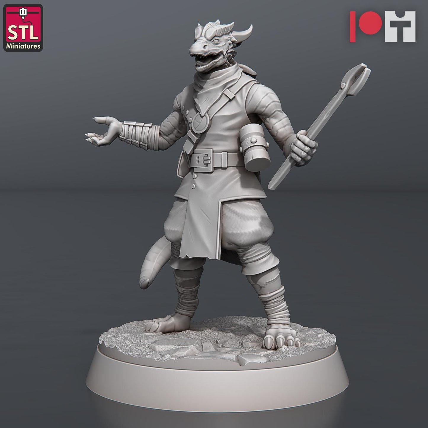 Dragonborn Blacksmith NPC Set | Tabletop Scale | D&D TTRPG Miniature | STL Miniatures