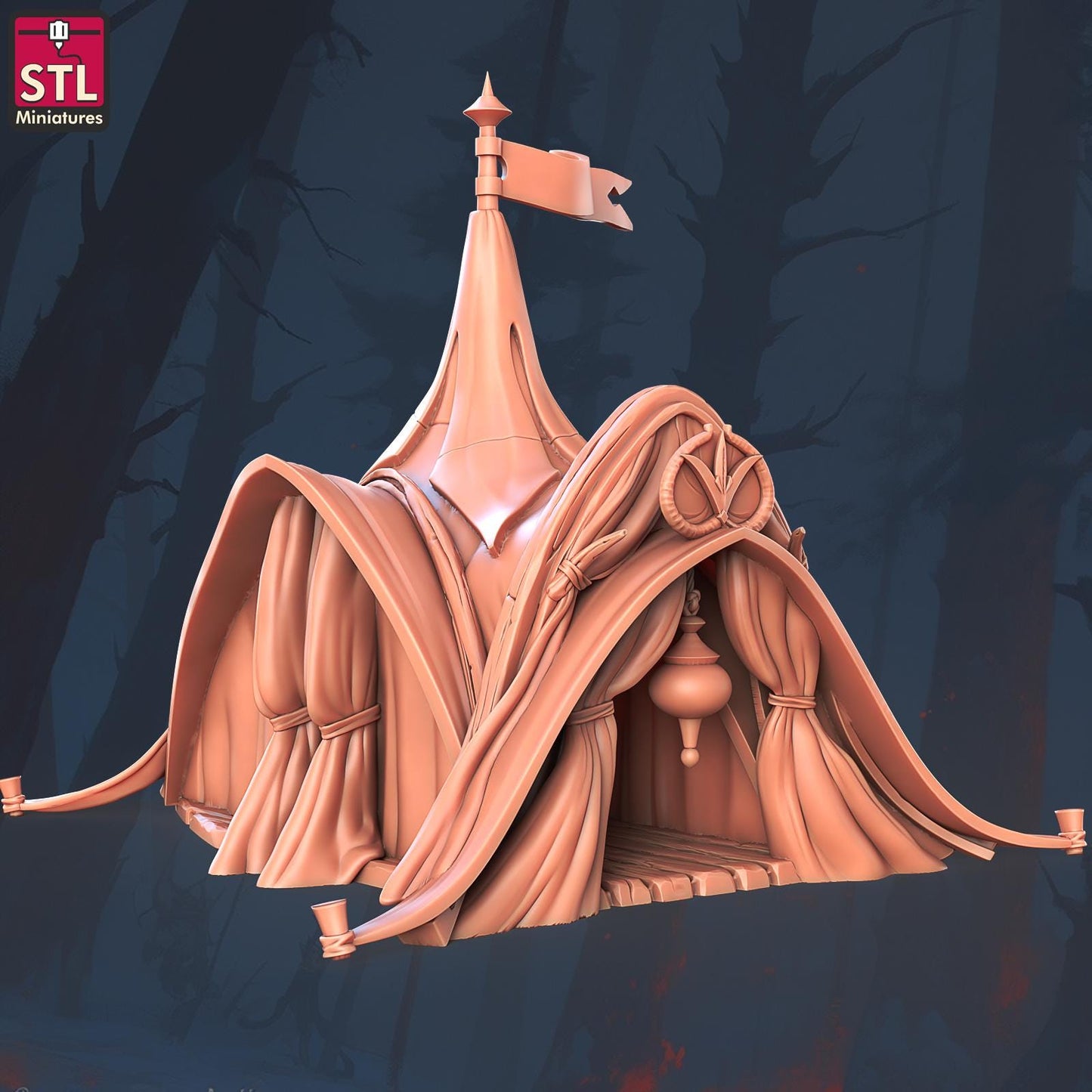 Elf Camp, Soldier, War NPC Set | Tabletop Scale | D&D TTRPG Miniature | STL Miniatures