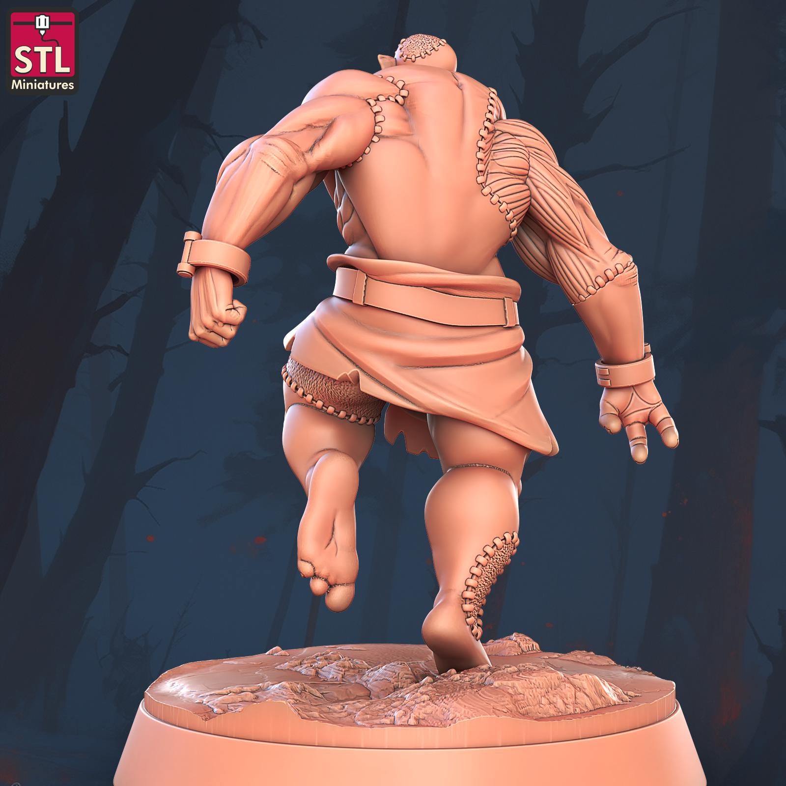 Flesh Golem Monster | Tabletop Scale | D&D TTRPG Miniature | STL Miniatures