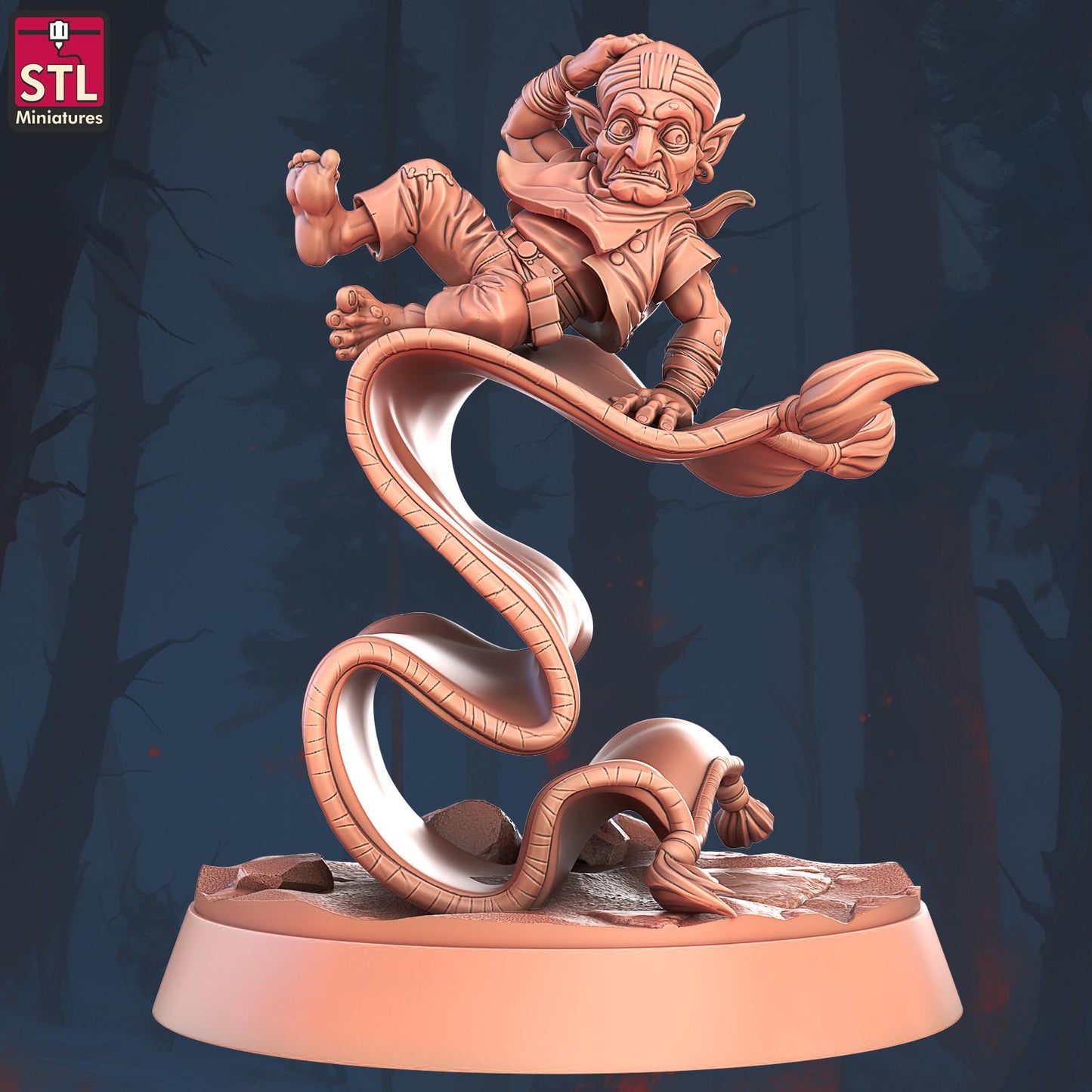 Flying Carpet Vendor Seller Set | Tabletop Scale | D&D TTRPG Miniature | STL Miniatures