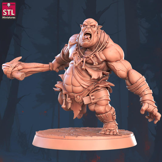 Giant Ogre Monster | Tabletop Scale | D&D TTRPG Miniature | STL Miniatures
