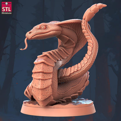 Giant Snake Set | Tabletop Scale | D&D TTRPG Miniature | STL Miniatures
