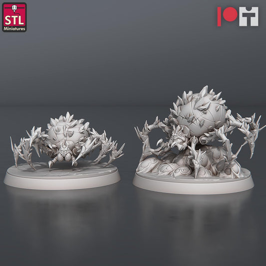 Ice Spider Monster Set | Tabletop Scale | D&D TTRPG Miniature | STL Miniatures