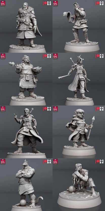 Jail NPC Set | Tabletop Scale | D&D TTRPG Miniature | STL Miniatures