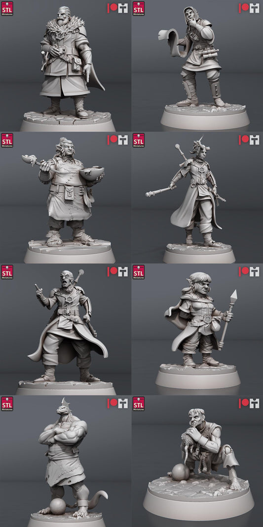 Jail NPC Set | Tabletop Scale | D&D TTRPG Miniature | STL Miniatures