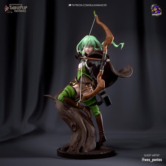 High Elf Archer | Resin Garage Kit Sculpture Anime Video Game Fan Art Statue | Bulkamancer Sculpts