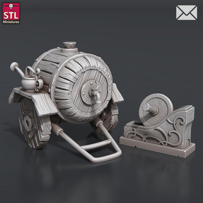 Newsletter Herbalist NPC Set | Tabletop Scale | D&D TTRPG Miniature | STL Miniatures