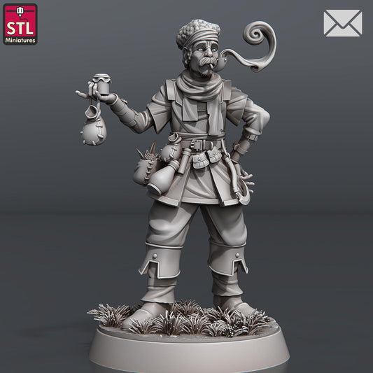 Newsletter Herbalist NPC Set | Tabletop Scale | D&D TTRPG Miniature | STL Miniatures
