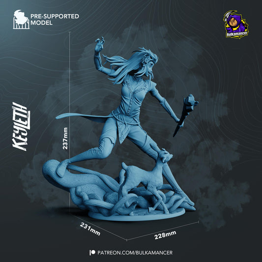 Insecure Half-Elf Druid | Resin Garage Kit Sculpture Anime Video Game Fan Art Statue | Bulkamancer Sculpts
