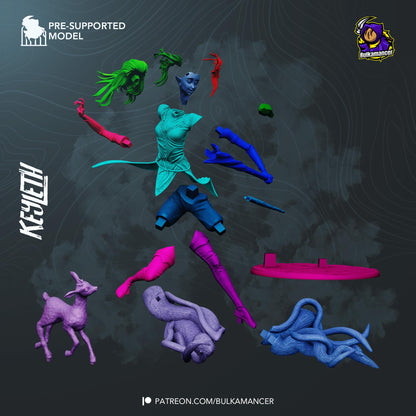 Insecure Half-Elf Druid | Resin Garage Kit Sculpture Anime Video Game Fan Art Statue | Bulkamancer Sculpts