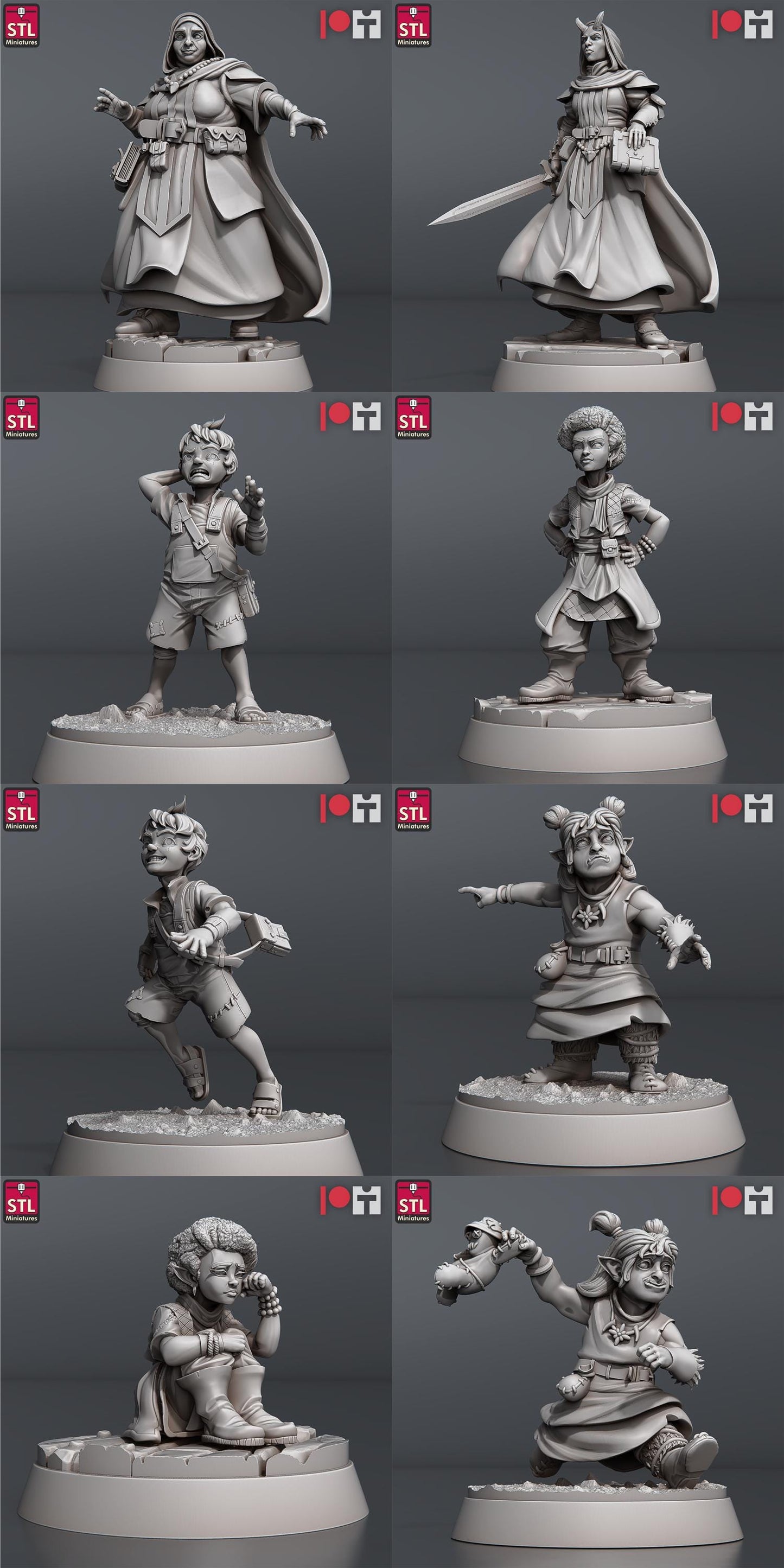 Orphanage NPC Set | Tabletop Scale | D&D TTRPG Miniature | STL Miniatures