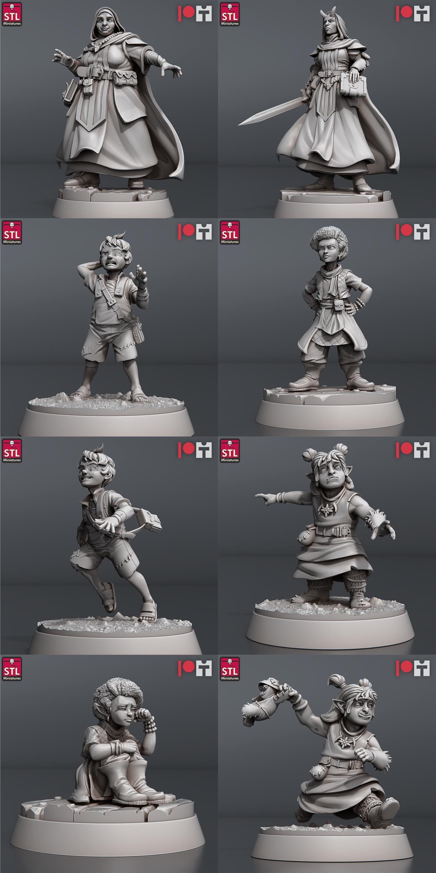 Orphanage NPC Set | Tabletop Scale | D&D TTRPG Miniature | STL Miniatures