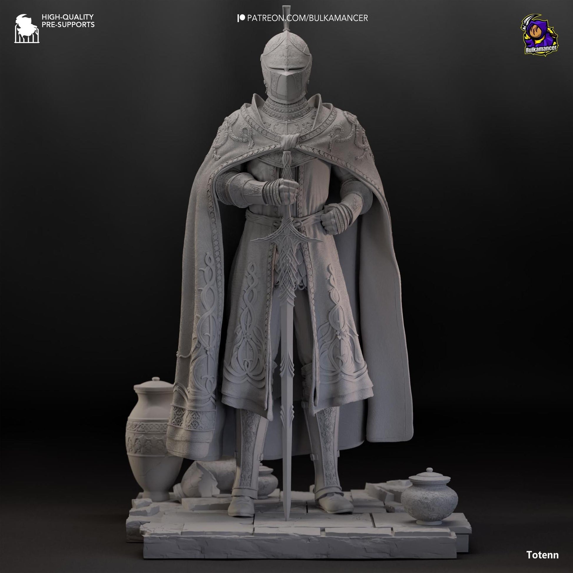 Knight of the Kind Lord | Resin Garage Kit Sculpture Anime Video Game Fan Art Statue | Bulkamancer Sculpts